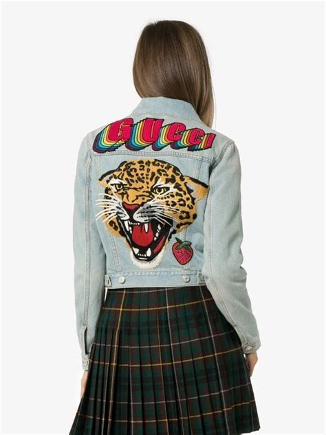 gucci jean jacket replica|farfetch gucci denim jacket.